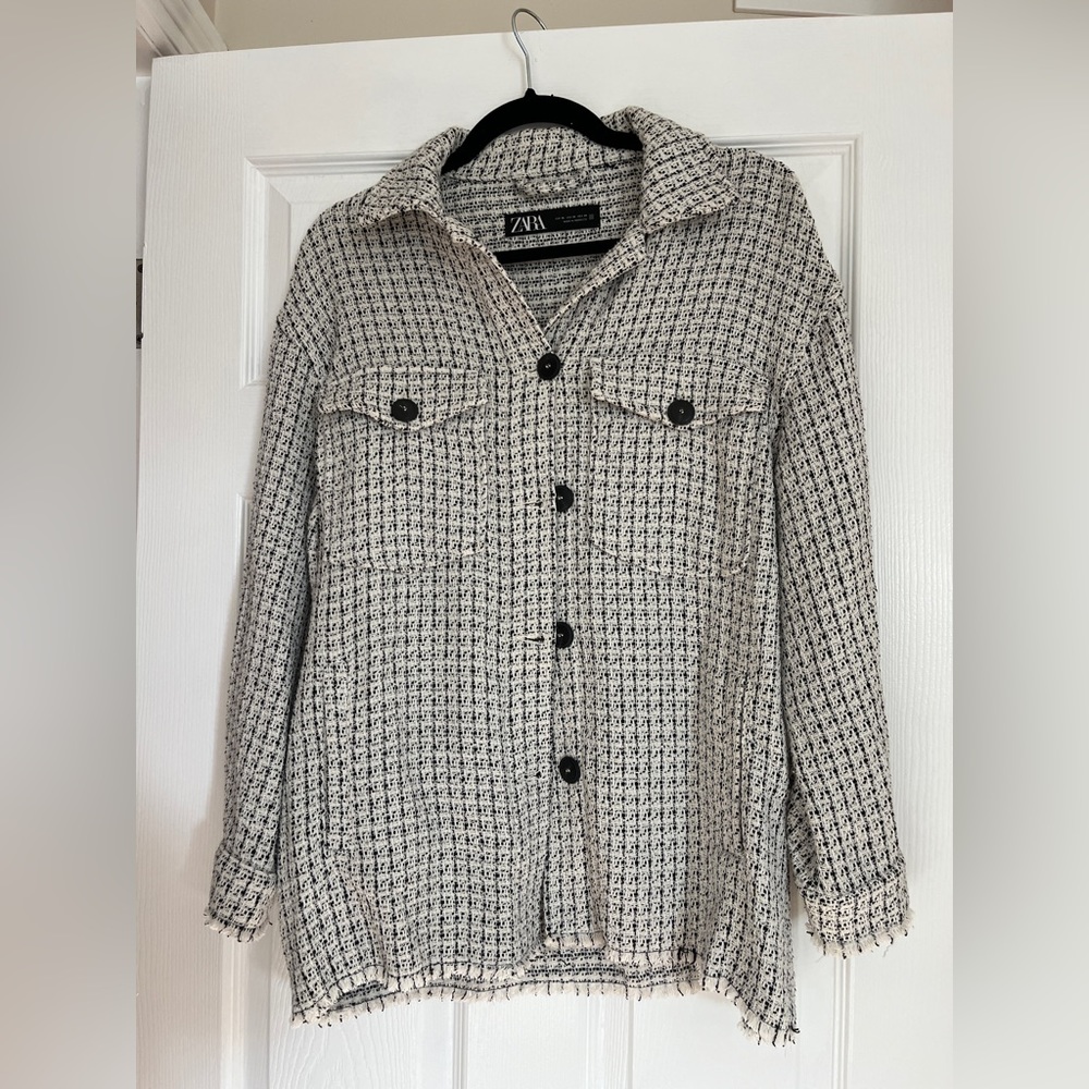 Zara patterned sweater/ blazer. Size Xs